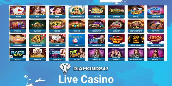live casino games at diamondexch